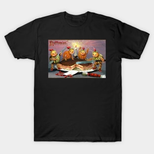 Victorian Halloween Pumpkin People Greetings T-Shirt